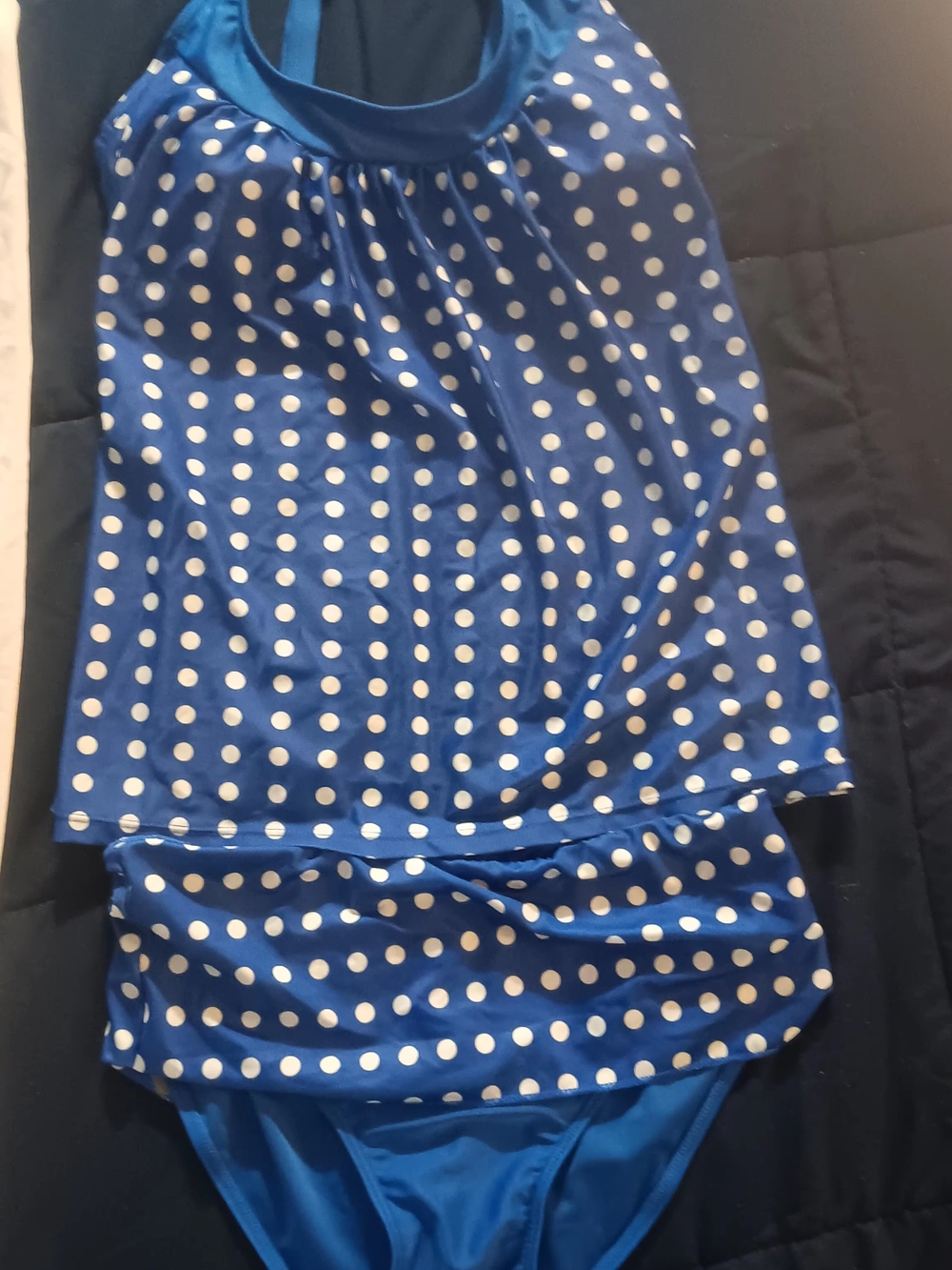 Blue Polka Dot Women’s Skirted Swim Bottom